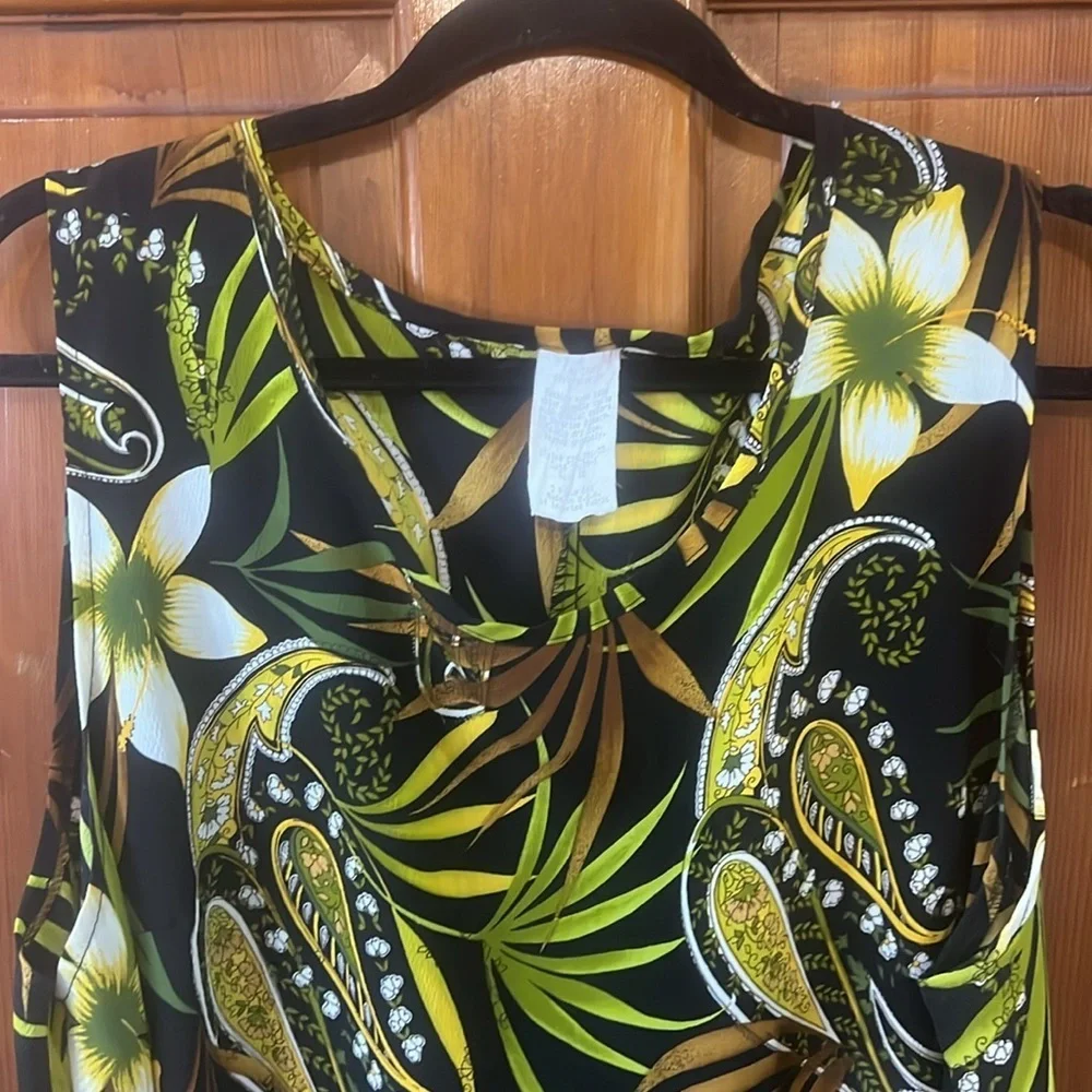Plus Size Maxi Dress Tropical Print Size 18 - Picture 6 of 11